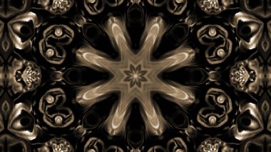 Soyut boya fırça mürekkep patlayabilir formanın düzgün kavramı simetrik desen süs dekoratif Kaleidoscope hareketi geometrik daire ve yıldız şekli