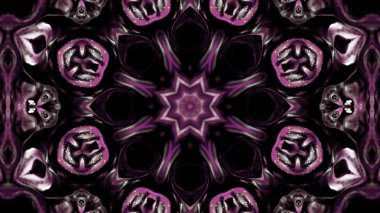 Soyut boya fırça mürekkep patlayabilir formanın düzgün kavramı simetrik desen süs dekoratif Kaleidoscope hareketi geometrik daire ve yıldız şekli