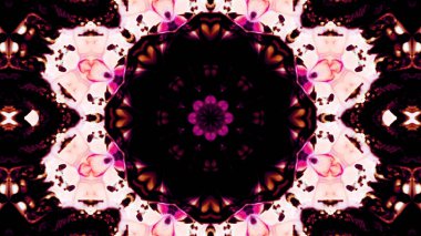 Soyut boya fırça mürekkep patlayabilir formanın düzgün kavramı simetrik desen süs dekoratif Kaleidoscope hareketi geometrik daire ve yıldız şekli