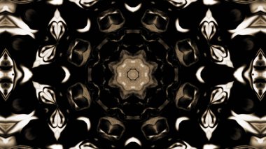 Soyut boya fırça mürekkep patlayabilir formanın düzgün kavramı simetrik desen süs dekoratif Kaleidoscope hareketi geometrik daire ve yıldız şekli