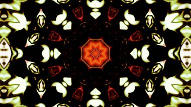 Soyut boya fırça mürekkep patlayabilir formanın düzgün kavramı simetrik desen süs dekoratif Kaleidoscope hareketi geometrik daire ve yıldız şekli