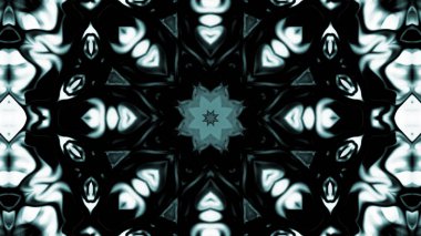 Soyut boya fırça mürekkep patlayabilir formanın düzgün kavramı simetrik desen süs dekoratif Kaleidoscope hareketi geometrik daire ve yıldız şekli