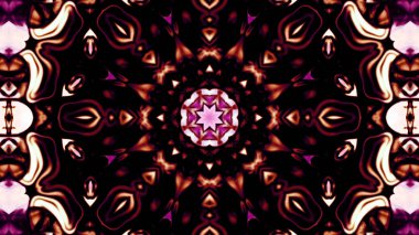 Soyut boya fırça mürekkep patlayabilir formanın düzgün kavramı simetrik desen süs dekoratif Kaleidoscope hareketi geometrik daire ve yıldız şekli