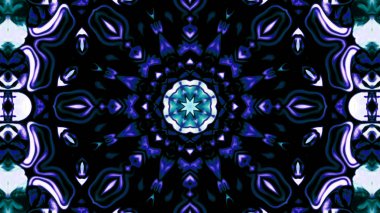 Soyut boya fırça mürekkep patlayabilir formanın düzgün kavramı simetrik desen süs dekoratif Kaleidoscope hareketi geometrik daire ve yıldız şekli