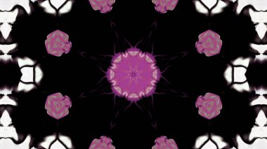 Soyut boya fırça mürekkep patlayabilir formanın düzgün kavramı simetrik desen süs dekoratif Kaleidoscope hareketi geometrik daire ve yıldız şekli