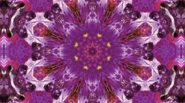 Soyut boya fırça mürekkep patlayabilir formanın düzgün kavramı simetrik desen süs dekoratif Kaleidoscope hareketi geometrik daire ve yıldız şekli