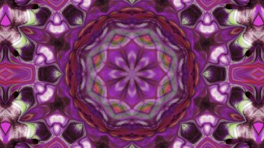 Soyut boya fırça mürekkep patlayabilir formanın düzgün kavramı simetrik desen süs dekoratif Kaleidoscope hareketi geometrik daire ve yıldız şekli