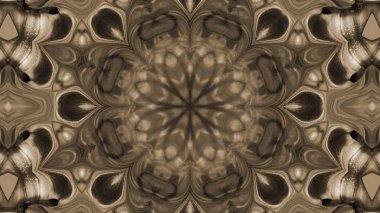 Soyut boya fırça mürekkep patlayabilir formanın düzgün kavramı simetrik desen süs dekoratif Kaleidoscope hareketi geometrik daire ve yıldız şekli