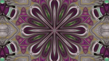 Soyut boya fırça mürekkep patlayabilir formanın düzgün kavramı simetrik desen süs dekoratif Kaleidoscope hareketi geometrik daire ve yıldız şekli