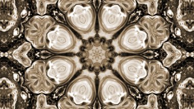 Soyut boya fırça mürekkep patlayabilir formanın düzgün kavramı simetrik desen süs dekoratif Kaleidoscope hareketi geometrik daire ve yıldız şekli