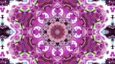 Soyut boya fırça mürekkep patlayabilir formanın düzgün kavramı simetrik desen süs dekoratif Kaleidoscope hareketi geometrik daire ve yıldız şekli