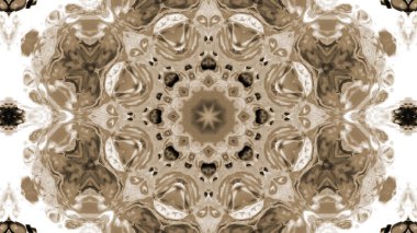 Soyut boya fırça mürekkep patlayabilir formanın düzgün kavramı simetrik desen süs dekoratif Kaleidoscope hareketi geometrik daire ve yıldız şekli