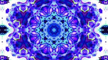 Soyut boya fırça mürekkep patlayabilir formanın düzgün kavramı simetrik desen süs dekoratif Kaleidoscope hareketi geometrik daire ve yıldız şekli