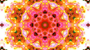 Soyut boya fırça mürekkep patlayabilir formanın düzgün kavramı simetrik desen süs dekoratif Kaleidoscope hareketi geometrik daire ve yıldız şekli