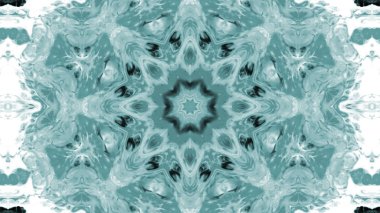 Soyut boya fırça mürekkep patlayabilir formanın düzgün kavramı simetrik desen süs dekoratif Kaleidoscope hareketi geometrik daire ve yıldız şekli