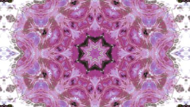 Soyut boya fırça mürekkep patlayabilir formanın düzgün kavramı simetrik desen süs dekoratif Kaleidoscope hareketi geometrik daire ve yıldız şekli