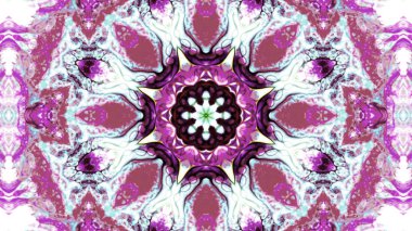 Soyut boya fırça mürekkep patlayabilir formanın düzgün kavramı simetrik desen süs dekoratif Kaleidoscope hareketi geometrik daire ve yıldız şekli