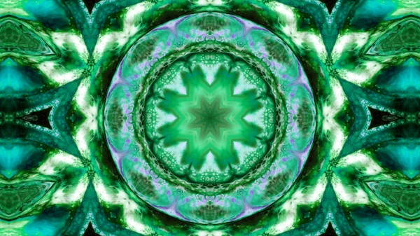 Soyut boya fırça mürekkep patlayabilir formanın düzgün kavramı simetrik desen süs dekoratif Kaleidoscope hareketi geometrik daire ve yıldız şekli