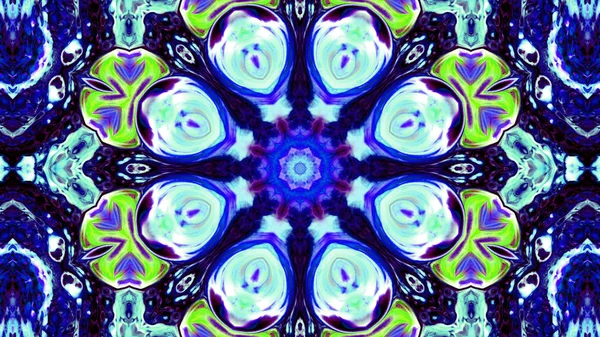 Soyut boya fırça mürekkep patlayabilir formanın düzgün kavramı simetrik desen süs dekoratif Kaleidoscope hareketi geometrik daire ve yıldız şekli