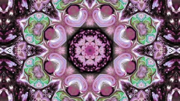 Soyut boya fırça mürekkep patlayabilir formanın düzgün kavramı simetrik desen süs dekoratif Kaleidoscope hareketi geometrik daire ve yıldız şekli