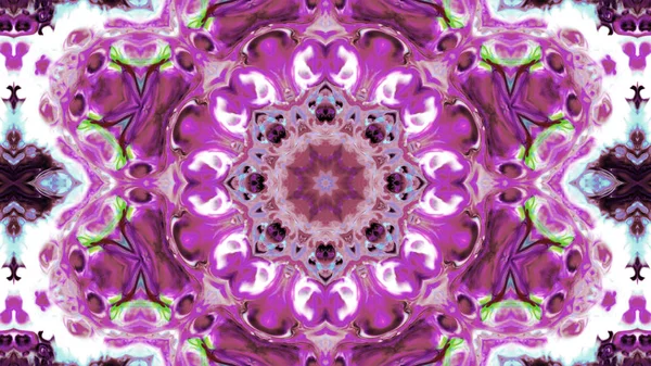 Soyut boya fırça mürekkep patlayabilir formanın düzgün kavramı simetrik desen süs dekoratif Kaleidoscope hareketi geometrik daire ve yıldız şekli