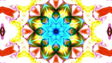 Soyut boya fırça mürekkep patlayabilir formanın düzgün kavramı simetrik desen süs dekoratif Kaleidoscope hareketi geometrik daire ve yıldız şekli