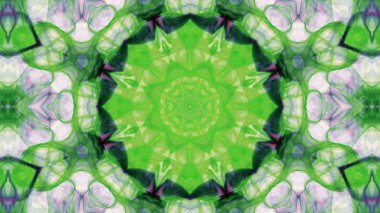 Soyut boya fırça mürekkep patlayabilir formanın düzgün kavramı simetrik desen süs dekoratif Kaleidoscope hareketi geometrik daire ve yıldız şekli