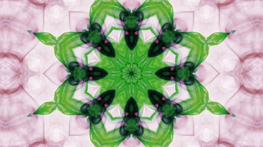 Soyut boya fırça mürekkep patlayabilir formanın düzgün kavramı simetrik desen süs dekoratif Kaleidoscope hareketi geometrik daire ve yıldız şekli