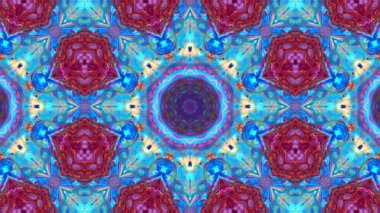 Soyut boya fırça mürekkep patlayabilir formanın düzgün kavramı simetrik desen süs dekoratif Kaleidoscope hareketi geometrik daire ve yıldız şekli