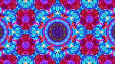 Soyut boya fırça mürekkep patlayabilir formanın düzgün kavramı simetrik desen süs dekoratif Kaleidoscope hareketi geometrik daire ve yıldız şekli