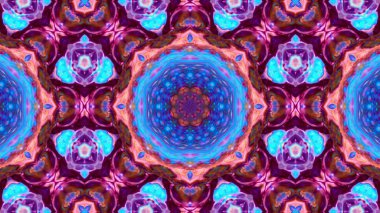 Soyut boya fırça mürekkep patlayabilir formanın düzgün kavramı simetrik desen süs dekoratif Kaleidoscope hareketi geometrik daire ve yıldız şekli