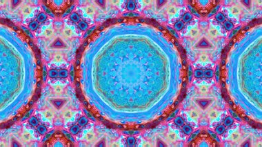 Soyut boya fırça mürekkep patlayabilir formanın düzgün kavramı simetrik desen süs dekoratif Kaleidoscope hareketi geometrik daire ve yıldız şekli