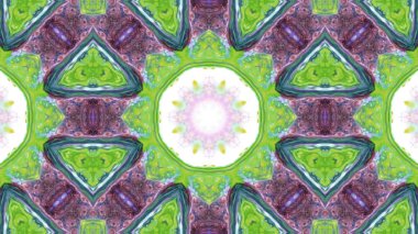 Soyut boya fırça mürekkep patlayabilir formanın düzgün kavramı simetrik desen süs dekoratif Kaleidoscope hareketi geometrik daire ve yıldız şekli