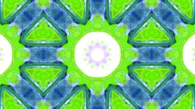 Soyut boya fırça mürekkep patlayabilir formanın düzgün kavramı simetrik desen süs dekoratif Kaleidoscope hareketi geometrik daire ve yıldız şekli