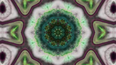 Soyut boya fırça mürekkep patlayabilir formanın düzgün kavramı simetrik desen süs dekoratif Kaleidoscope hareketi geometrik daire ve yıldız şekli