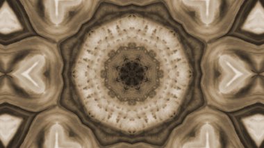 Soyut boya fırça mürekkep patlayabilir formanın düzgün kavramı simetrik desen süs dekoratif Kaleidoscope hareketi geometrik daire ve yıldız şekli