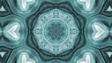 Soyut boya fırça mürekkep patlayabilir formanın düzgün kavramı simetrik desen süs dekoratif Kaleidoscope hareketi geometrik daire ve yıldız şekli