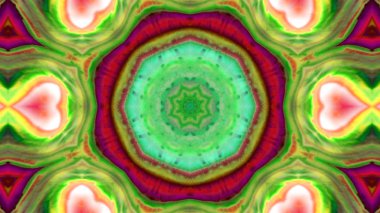 Soyut boya fırça mürekkep patlayabilir formanın düzgün kavramı simetrik desen süs dekoratif Kaleidoscope hareketi geometrik daire ve yıldız şekli