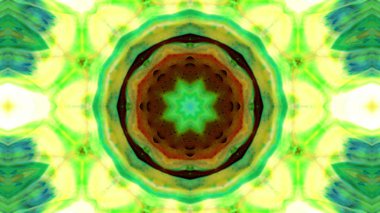 Soyut boya fırça mürekkep patlayabilir formanın düzgün kavramı simetrik desen süs dekoratif Kaleidoscope hareketi geometrik daire ve yıldız şekli