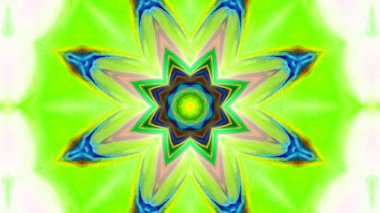 Soyut boya fırça mürekkep patlayabilir formanın düzgün kavramı simetrik desen süs dekoratif Kaleidoscope hareketi geometrik daire ve yıldız şekli