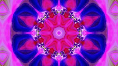 Soyut boya fırça mürekkep patlayabilir formanın düzgün kavramı simetrik desen süs dekoratif Kaleidoscope hareketi geometrik daire ve yıldız şekli