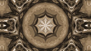 Soyut boya fırça mürekkep patlayabilir formanın düzgün kavramı simetrik desen süs dekoratif Kaleidoscope hareketi geometrik daire ve yıldız şekli