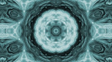 Soyut boya fırça mürekkep patlayabilir formanın düzgün kavramı simetrik desen süs dekoratif Kaleidoscope hareketi geometrik daire ve yıldız şekli