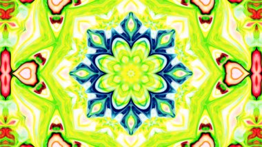 Soyut boya fırça mürekkep patlayabilir formanın düzgün kavramı simetrik desen süs dekoratif Kaleidoscope hareketi geometrik daire ve yıldız şekli