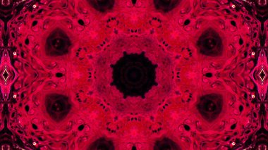 Soyut boya fırça mürekkep patlayabilir formanın düzgün kavramı simetrik desen süs dekoratif Kaleidoscope hareketi geometrik daire ve yıldız şekli