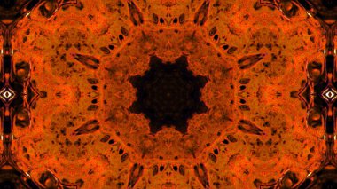 Soyut boya fırça mürekkep patlayabilir formanın düzgün kavramı simetrik desen süs dekoratif Kaleidoscope hareketi geometrik daire ve yıldız şekli