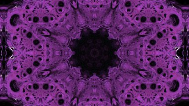 Soyut boya fırça mürekkep patlayabilir formanın düzgün kavramı simetrik desen süs dekoratif Kaleidoscope hareketi geometrik daire ve yıldız şekli