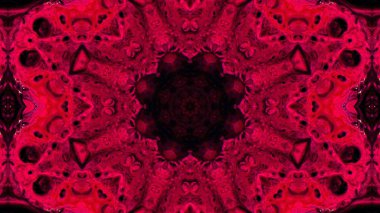 Soyut boya fırça mürekkep patlayabilir formanın düzgün kavramı simetrik desen süs dekoratif Kaleidoscope hareketi geometrik daire ve yıldız şekli