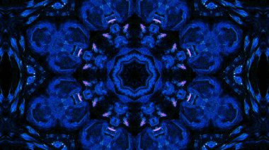 Soyut boya fırça mürekkep patlayabilir formanın düzgün kavramı simetrik desen süs dekoratif Kaleidoscope hareketi geometrik daire ve yıldız şekli