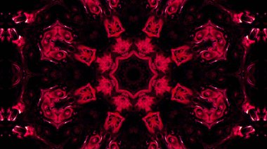 Soyut boya fırça mürekkep patlayabilir formanın düzgün kavramı simetrik desen süs dekoratif Kaleidoscope hareketi geometrik daire ve yıldız şekli